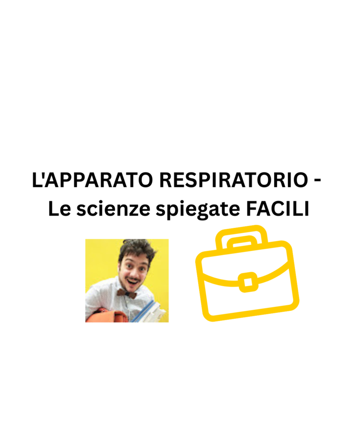 L'APPARATO RESPIRATORIO - Le scienze spiegate FACILI