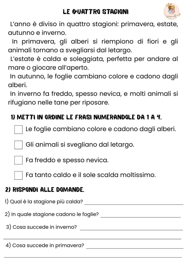 📚 Leggere, Giocare, Imparare – Pacchetto completo di comprensioni e attività per la classe seconda 📚