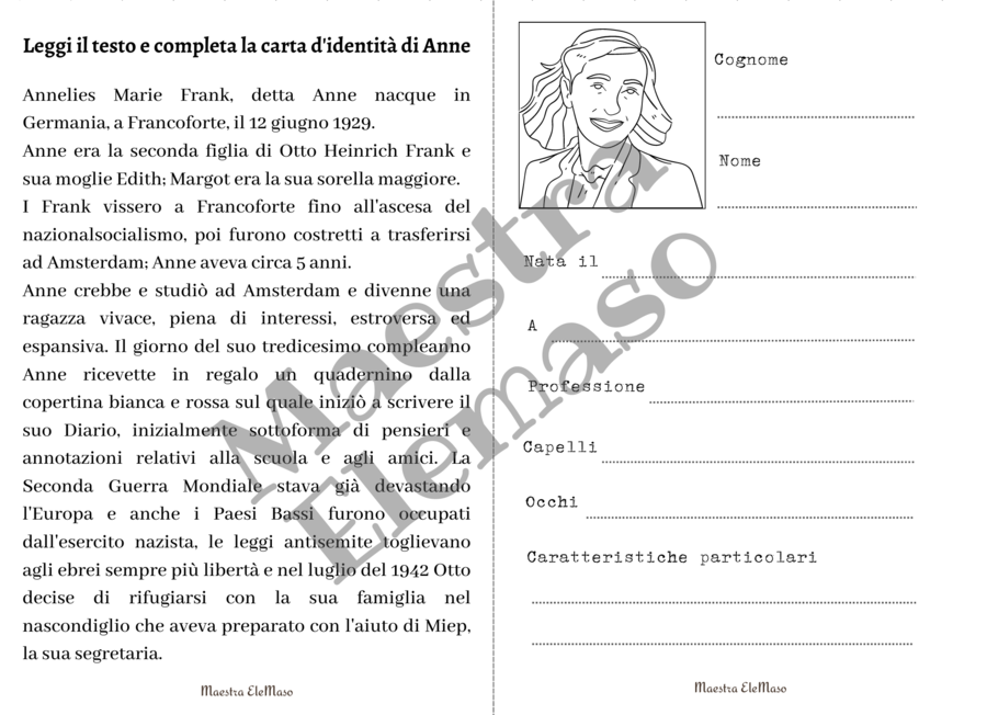 Minibook: il diario di Anne Frank