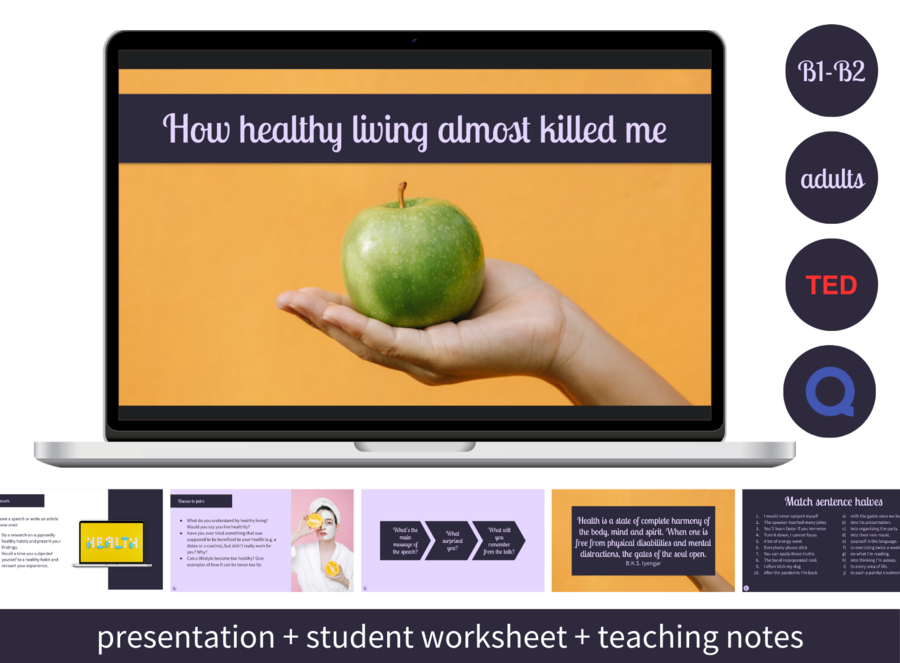 Conversations for adults: How healthy living almost killed me (level B1-B2)