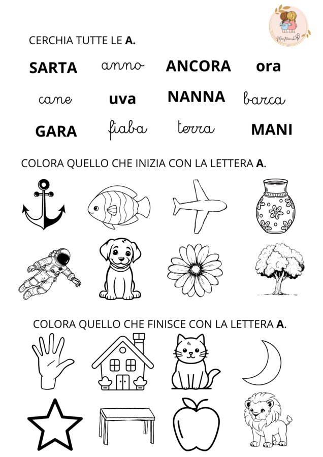 📚 Pacchetto di Schede Didattiche – Le Vocali (Classe Prima) ✏️