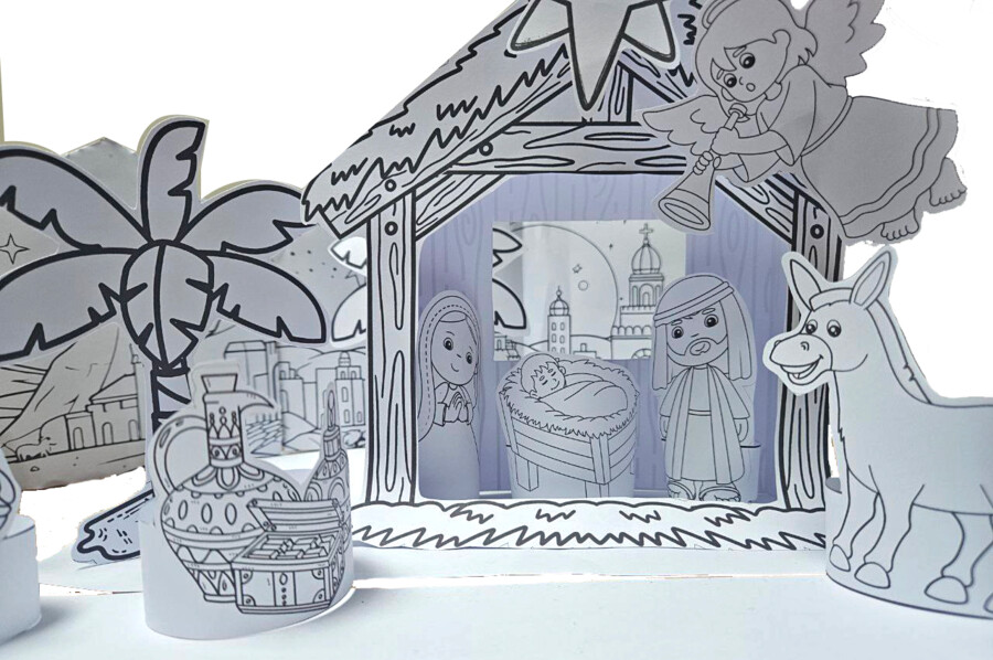 🎄 Presepe di Carta 3D – Un’attività didattica creativa per il Natale