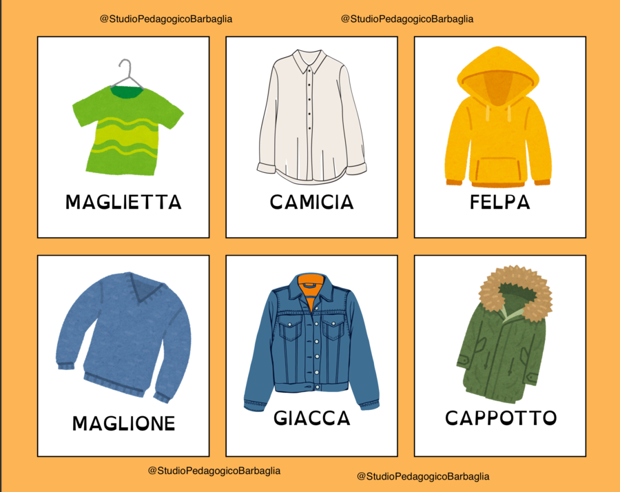 Schede lessicali – I vestiti