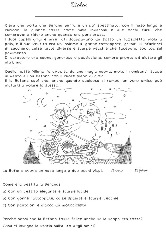 La Befana in Moto: Storia e Attività di Comprensione