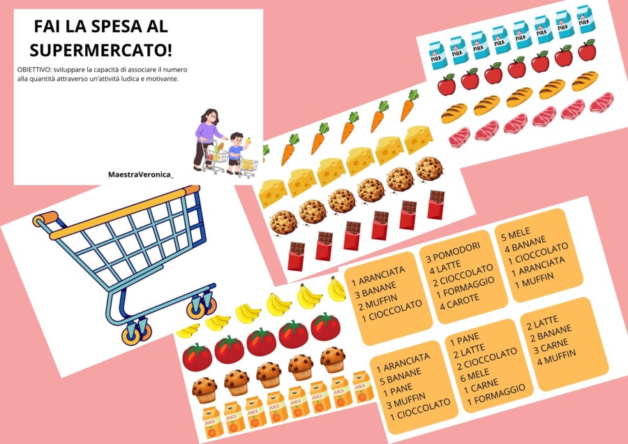 GIOCO "FAI LA SPESA" - ASSOCIAZIONE NUMERO-QUANTITA'