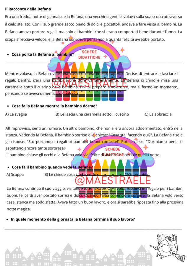 La Befana: comprensione del testo