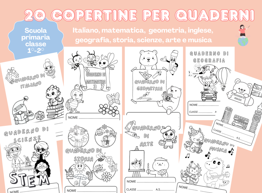 Copertine quaderni classe prima e seconda