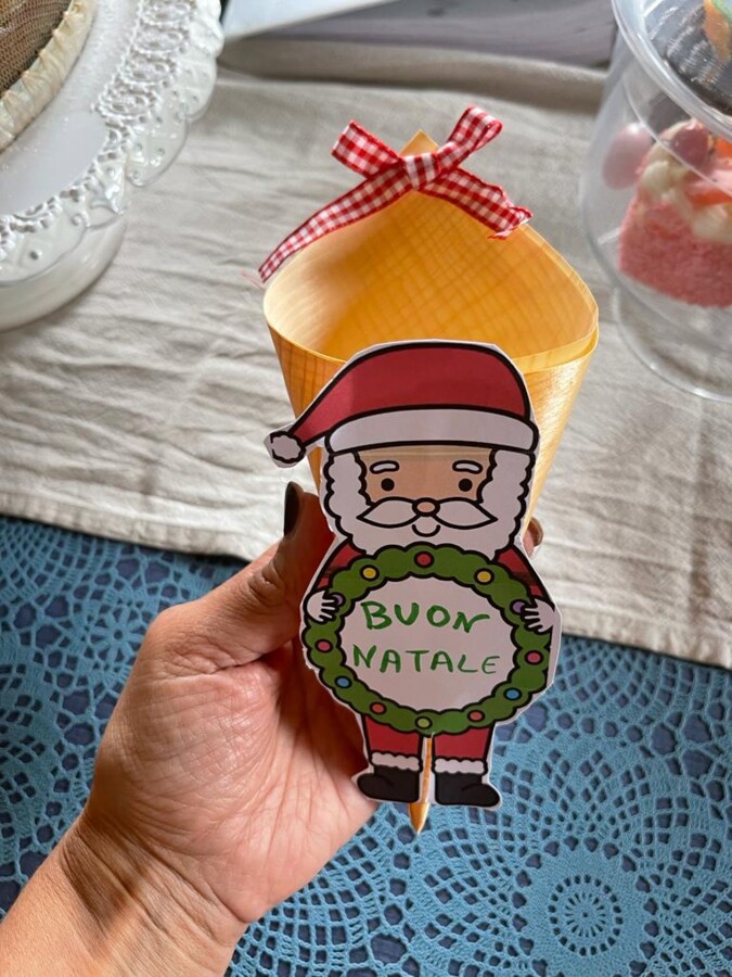 Calendario dell'avvento o porta caramelle o segnaposto natalizio