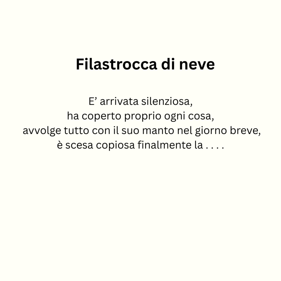 Filastrocca di neve