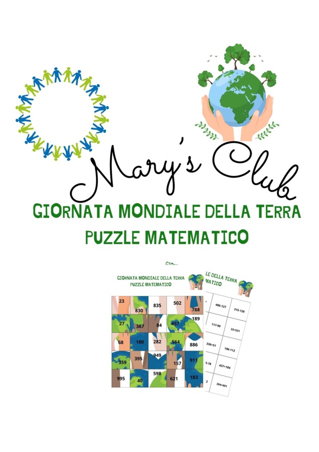 Giornata Mondiale della Terra. Puzzle matematico