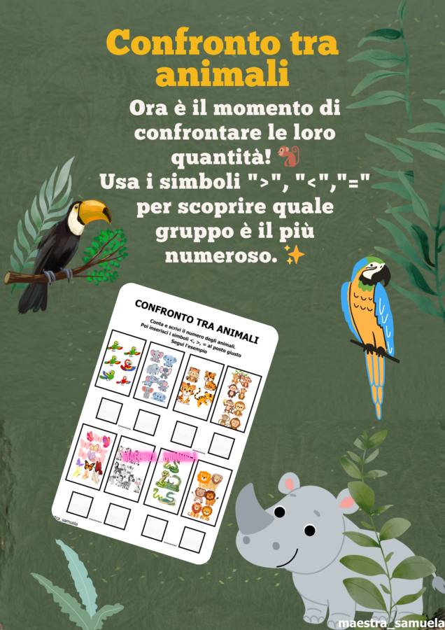 Lezione di Accoglienza: 🌿 Avventura nella Giungla dei Numeri 🌿