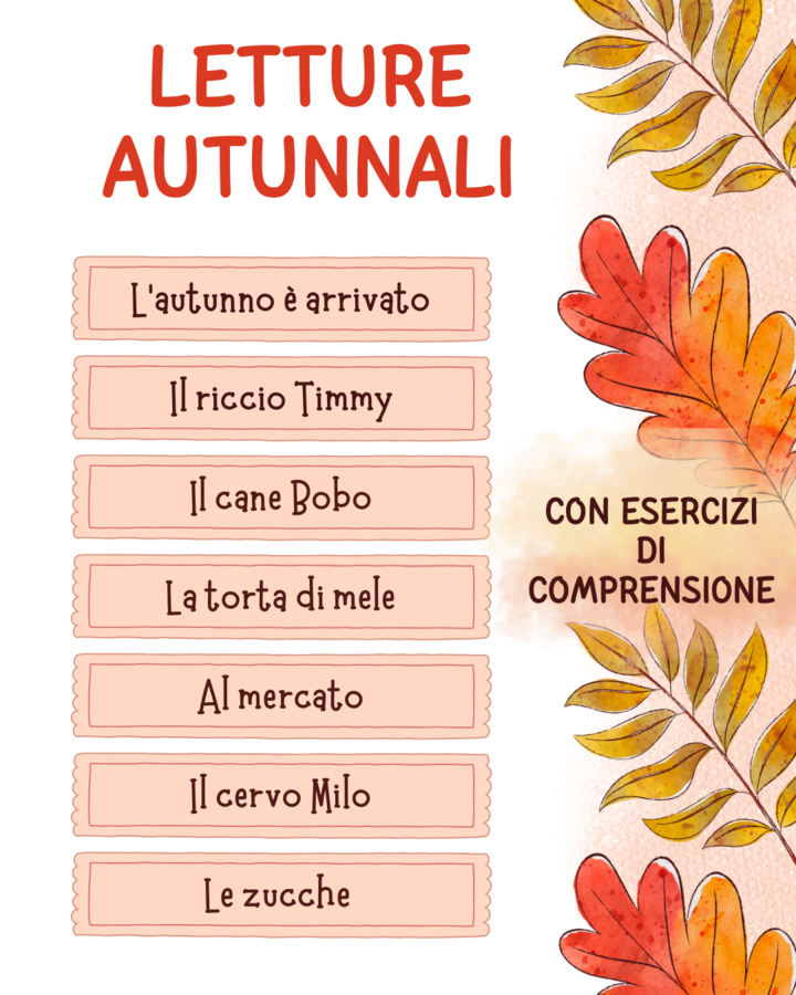 ITALIANO CLASSE SECONDA - lettura e comprensione autunno