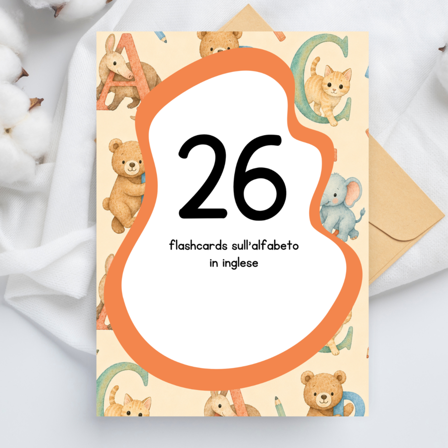 Flashcards sulle lettere dell'alfabeto in inglese