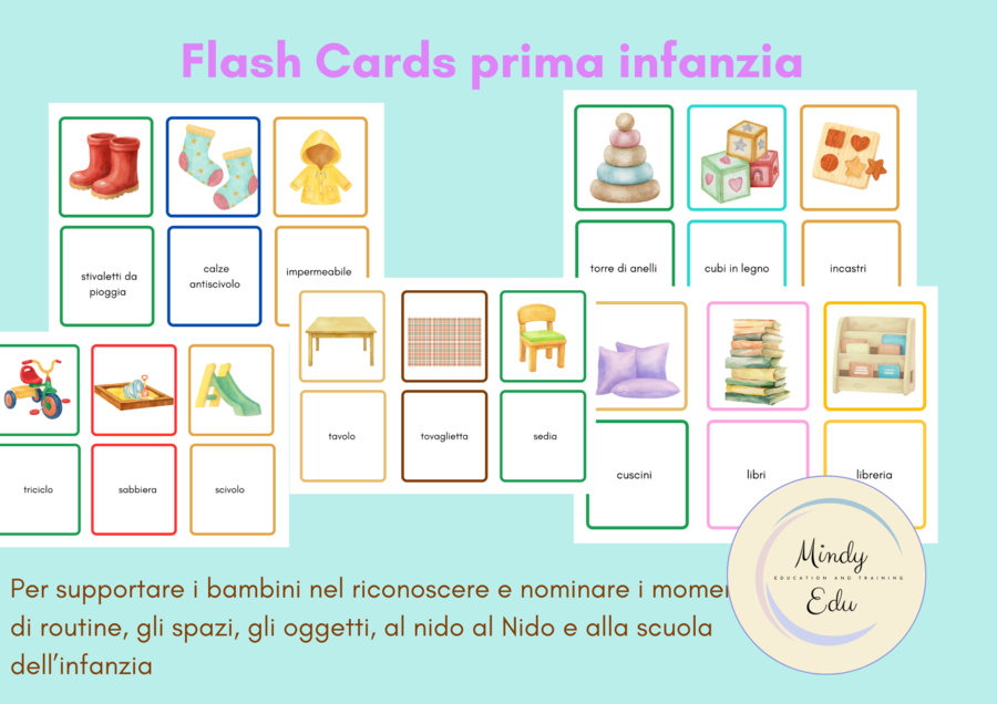 Flash Cards Educative 0-3 anni: Routine, Autonomie e Giochi al Nido PDF