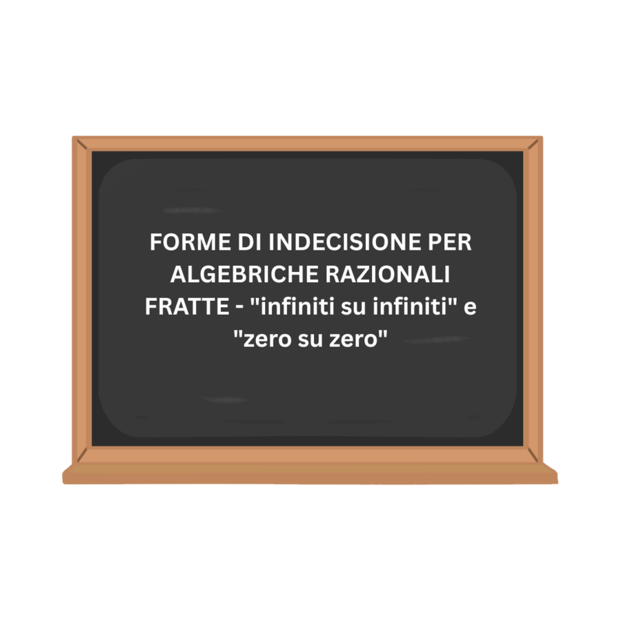 FORME DI INDECISIONE PER ALGEBRICHE RAZIONALI FRATTE - "infiniti su infiniti" e "zero su zero"