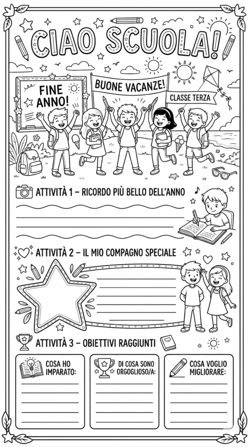 Attività di fine anno: terza, quarta e quinta