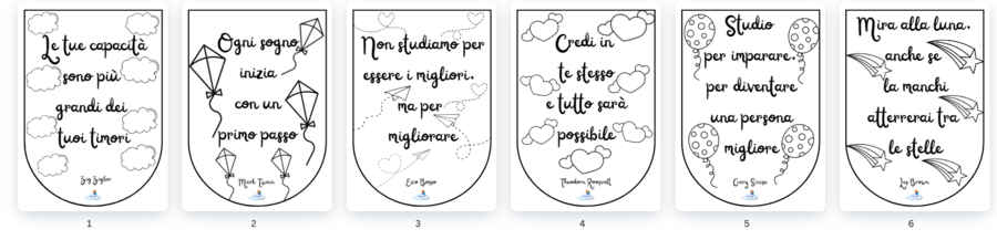 BANDIERINE CON FRASI MOTIVAZIONALI