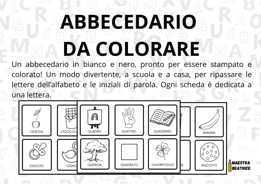 ABBECEDARIO DA COLORARE
