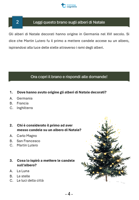 10 brani sul Natale con domande di comprensione