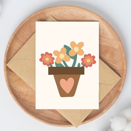 Lavoretto vaso di fiori