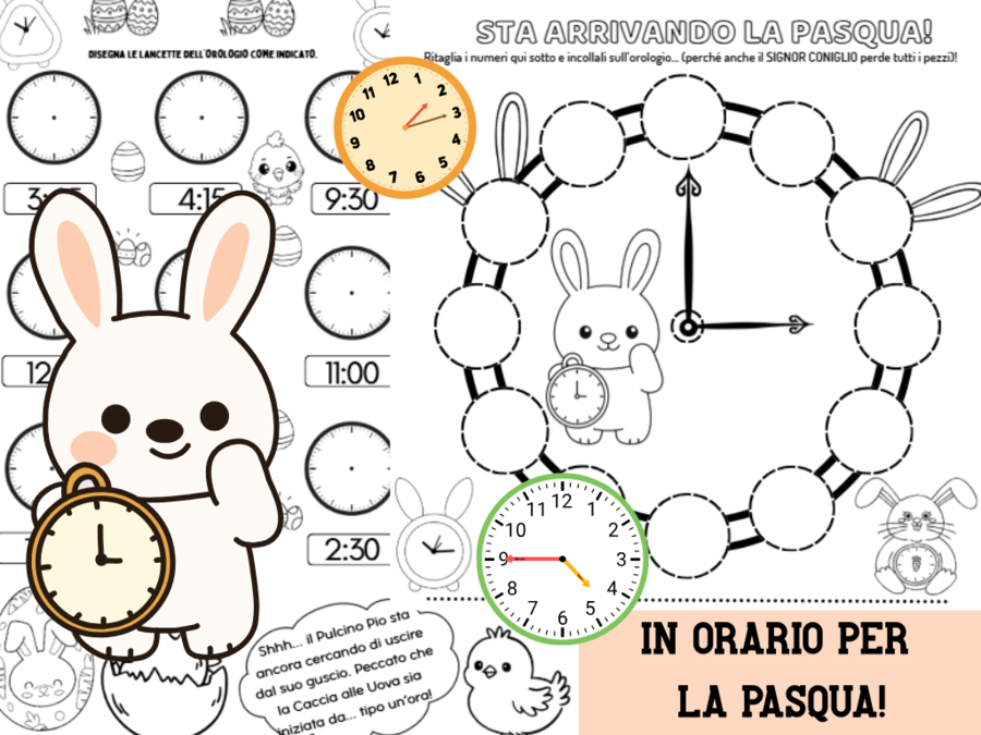 Tic-Toc... È tempo di Pasqua: Esercizi d'Orologio Pasquali!
