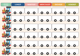 Schema orario scolastico - Trenino Tobia