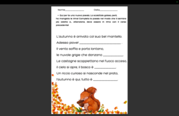 Poesia d'autunno - schede didattiche di italiano