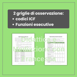 Modulo 2: Osservazioni Iniziali ICF e Funzioni Esecutive (5-12 anni) | Registro Sostegno Editabile