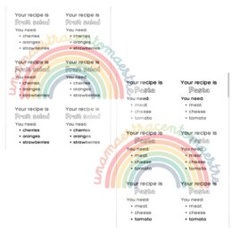 Food & Verb TO HAVE
