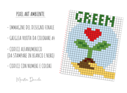 PIXEL ART AMBIENTE - ECO - GREEN - PIANTE