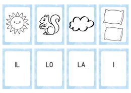 LE FLASH CARD DEGLI ARTICOLI DETERMINATIVI ED INDETERMINATIVI