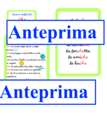 Nomenclature dei suoni difficili per leggere e per scrivere-chi/che