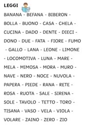 lettura e scrittura di semplici parole