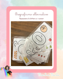 Lettere e numeri – Schede plastificabili con pregrafismo