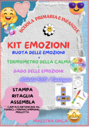 Kit Emozioni: Ruota delle emozioni, Termometro della calma e Dado emoji | Attività BES e Sostegno