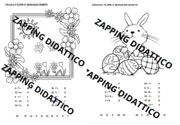 Calcoli con messaggio segreto di primavera e Pasqua