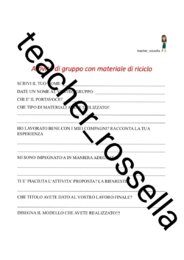 Attività di gruppo con materiale di riciclo