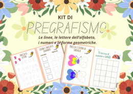Kit di PREGRAFISMO (linee, forme, numeri e lettere)