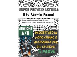 📘🎭 5x Test di lettura su «Il fu Mattia Pascal» di Luigi Pirandello ✨ (Versione A/B – per capitoli, in classe)