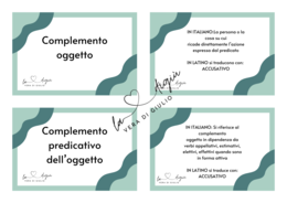 il gioco dei complementi in italiano e in latino