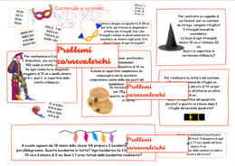 Carnevale si avvicina! Problemi di geometria