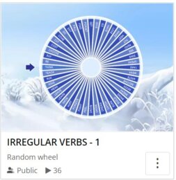 IRREGULAR VERBS - RANDOM WHEEL