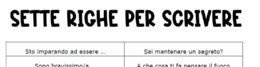 Scrittura creativa - Sette righe per scrivere bene