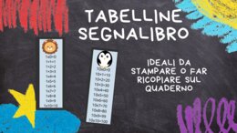 Tabelline segnalibro (da 0 a 10)