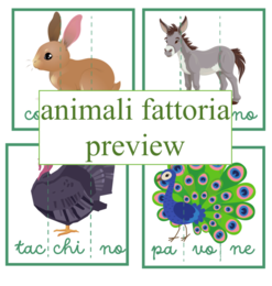 Gli animali della fattoria; un'attività divertente per la lettoescrittura