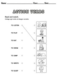 Action Verbs – Scheda Operativa di Inglese