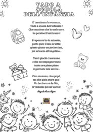 Filastrocca "VADO A SCUOLA DELL'INFANZIA "