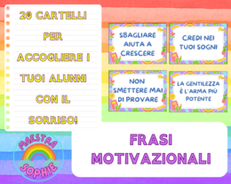 FRASI MOTIVAZIONALI PER DECORARE L'AULA
