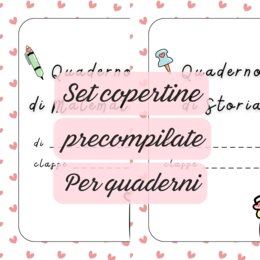 Copertine per quaderni PRECOMPILATE con tutte le materie principali