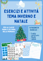 Esercizi e attività tema inverno e natale